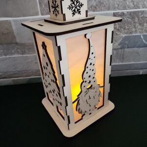 Lanternes de Noël lumineuses ⭐️– Bois découpé au laser