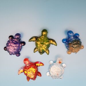 🐢 Tortues “Océan Magique” – Figurines en résine artisanale 🌊 Personnalisable