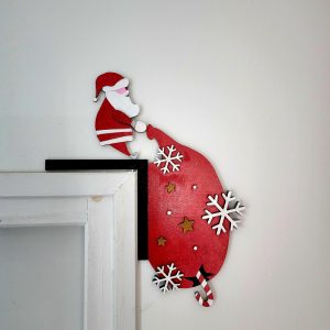 Coin de porte père noel qui pert sa hotte