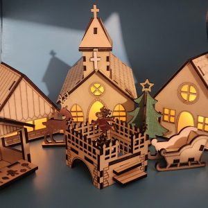 Village de Noël illuminé