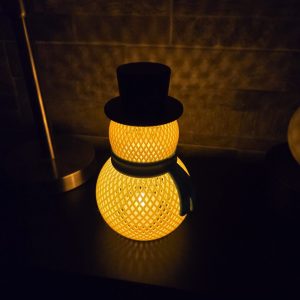 bonhomme de neige lumineux en 3D