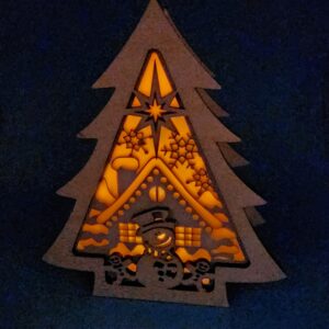 Sapin lumineux en bois