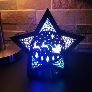 Étoile Lumineuse de Noël ✨️– Décoration en Bois Découpé au Laser – Ambiance Féerique