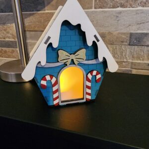 ​Maisonnette de Noël Lumineuse en Bois – Collection "Village Enchanté" (Fait Main)