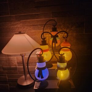 Lampe Bonhomme de Neige Lumineux – Décoration d'Ambiance Maillée